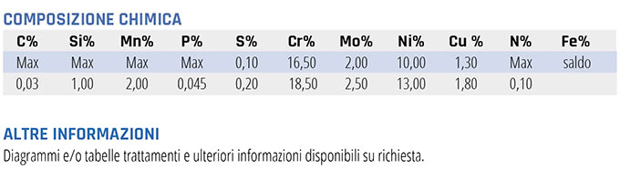 KLEINOX 4598 DIN EN X2CrNiMo17-10-2+S+Cu – AISI 316LS trafilati inox, acciai austenitici acciaio trafilato acciaio rettificato acciaio austenitico 1.4598 X2CrNiMo17-10-2+S+Cu 4404+S+Cu AISI 316LS orologeria automotive industria tessile textile tissue pettini pompe apparecchiature medicali micromeccanica